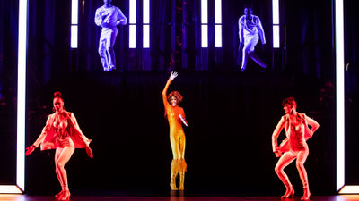 A hologram of Whitney Houston and digitally remastered arrangements highlight the production at Harrah’s Las Vegas.