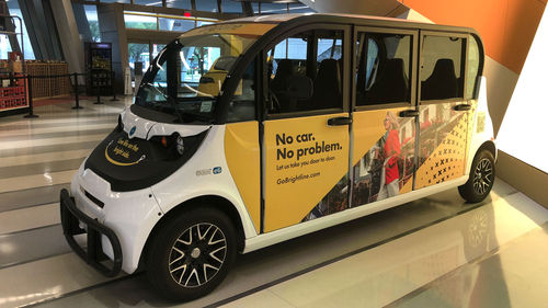Brightline and Circuit will supply these golf-cart style vehicles in the Brightline+ service. Brightline and Circuit will supply these golf-cart style vehicles in the Brightline+ service.