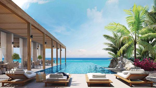 A rendering of the pool at the Bight Hotel in Turks and Caicos, which begins construction in June. A rendering of the pool at the Bight Hotel in Turks and Caicos, which begins construction in June.