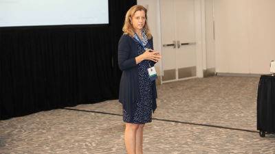 Jana Tvedt, owner of Vibrance Travel Services, at a session at CruiseWorld titled "Your Role as a Health and Safety Advisor."