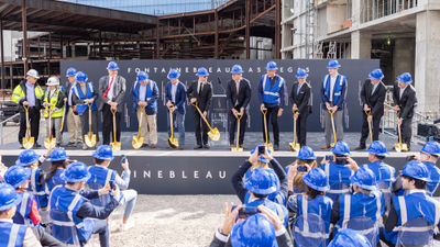 A ceremony was held Nov. 9 at the Fontainebleau Las Vegas site to mark the restart of construction on the resort now scheduled to open in late 2023.