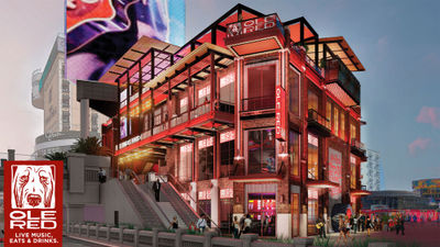 Ole Red, seen here in a rendering, will blend country music with Southern-inspired food and drink.