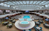 The Lido Pool on Holland America Line's Rotterdam, the final ship in the cruise line's Pinnacle Class.