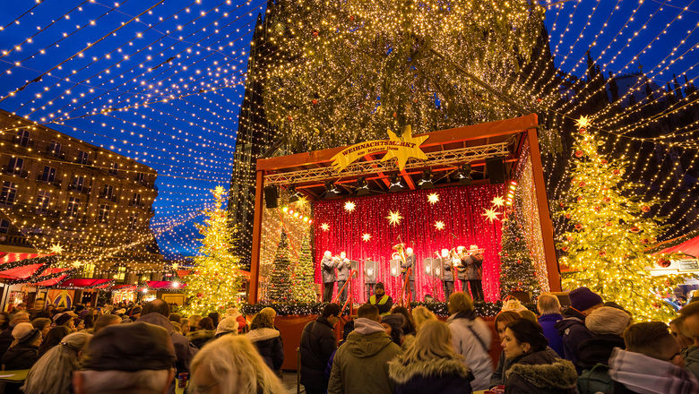 The city of Cologne, Germany, on the Rhine, is home to a number of festive Christmas markets.