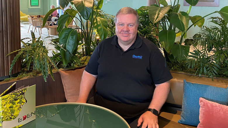 At Eden restaurant aboard Celebrity Apex, new franchise owner David Johnson said he already has taken eight cruises to learn the ships.