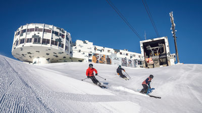 Flims Laax in Graubunden is home to the world's largest halfpipe and Europe's largest snowpark.