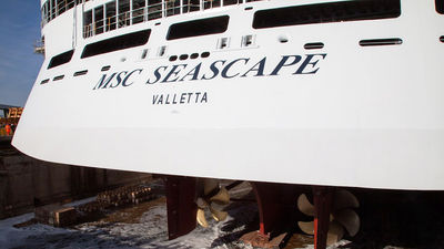 MSC Seascape is being constructed at the Fincantieri shipyard in Monfalcone, Italy.