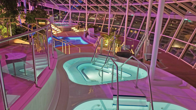 Whirlpools inside the Solarium on the Odyssey of the Seas.