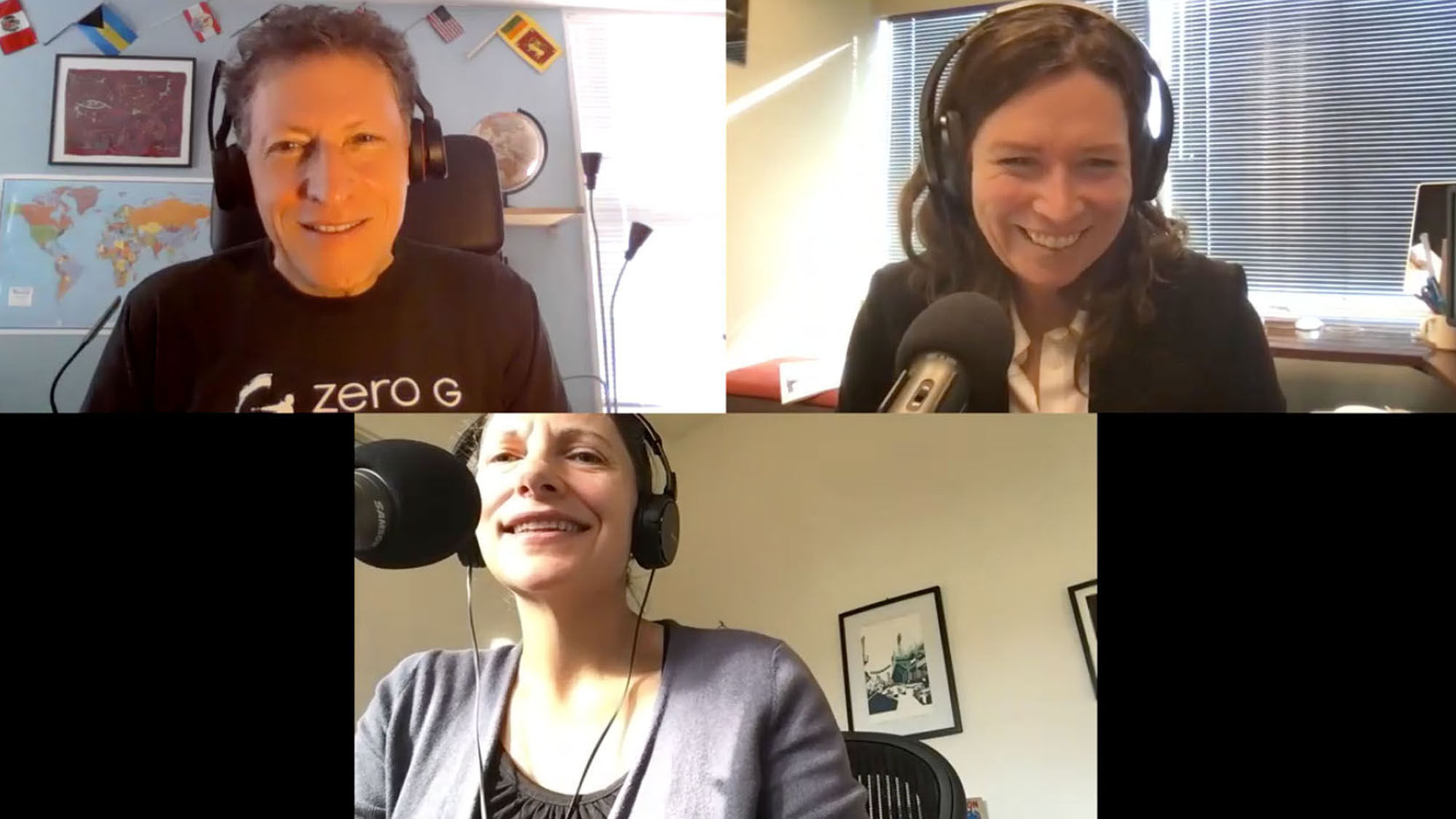 Clockwise from top left: Editor in chief Arnie Weissmann, managing editor Rebecca Tobin and news editor Johanna Jainchill talk about the data in this year's Travel Industry Survey.