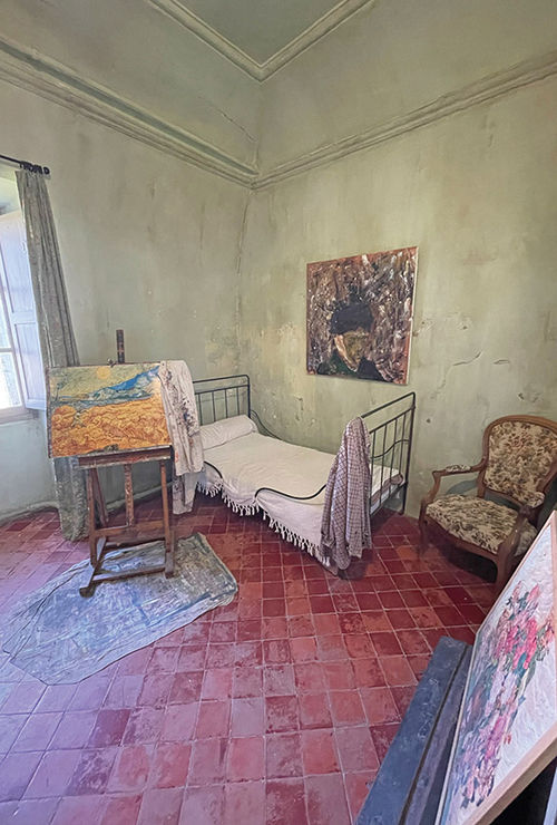 A recreation of Van Gogh's bedroom at Saint-Paul's in Saint-Remy-de-Provence. A recreation of Van Gogh's bedroom at Saint-Paul's in Saint-Remy-de-Provence.
