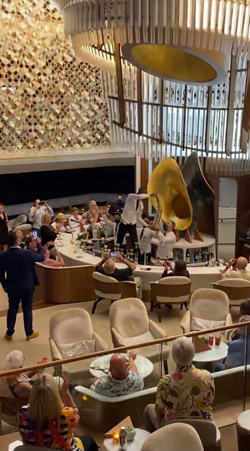 The Martini Bar in the Grand Foyer, where bartenders can draw a crowd.