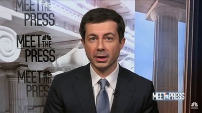 Secretary of transportation Pete Buttigieg on "Meet the Press."
