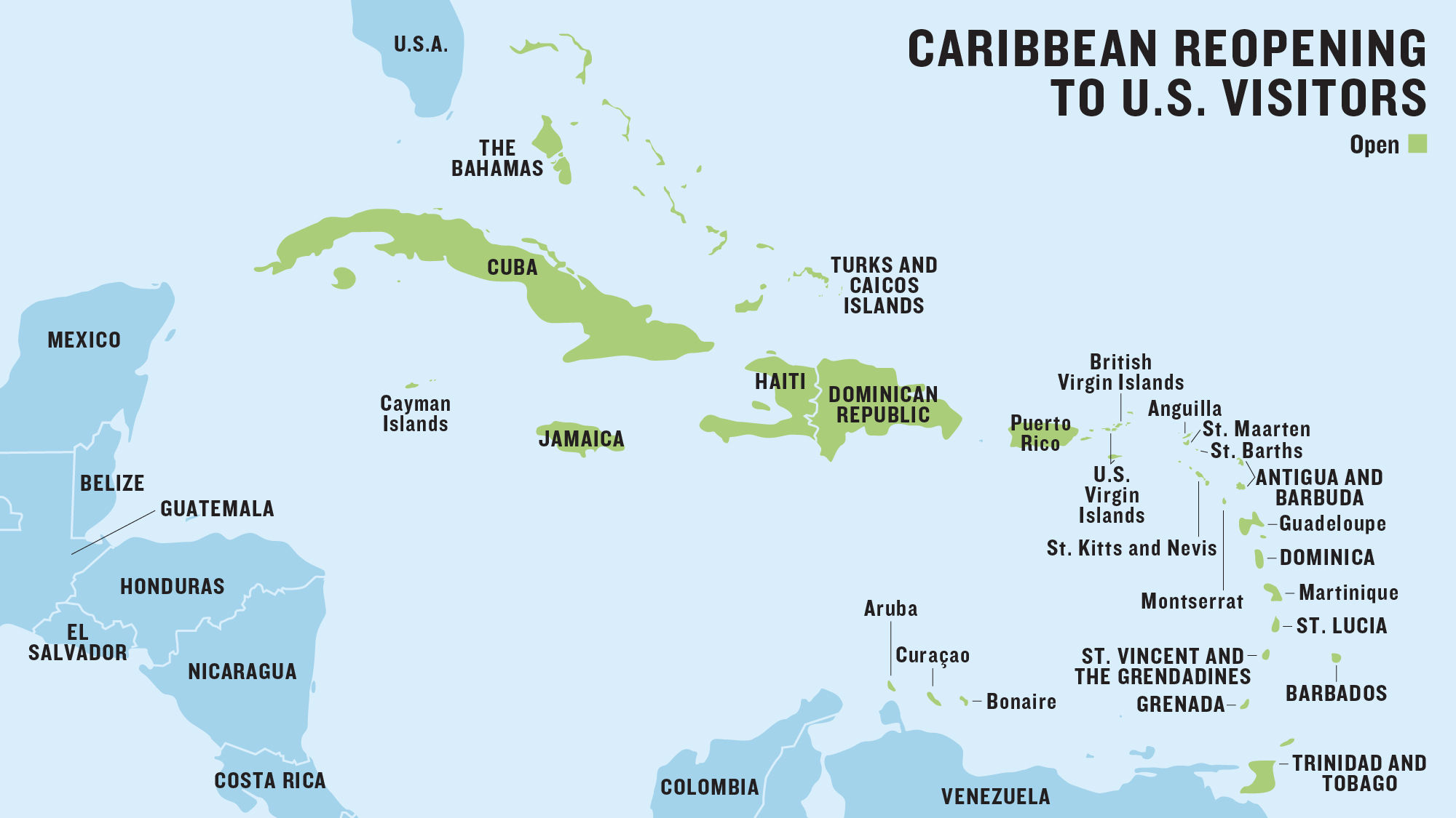 The latest on travel to the Caribbean: Requirements for U.S. travelers