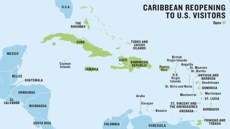 All Caribbean islands have opened to tourism from the U.S., but travel rules are different for each country. Updated regularly with new information.