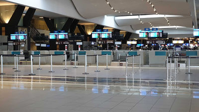 Johannesburg airport terminal. The Biden administration will lift the ban on noncitizen U.S. entry from South Africa and seven other southern African nations on Dec. 31.