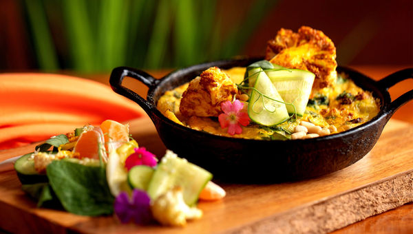 The Truth & Tonic Wellness Cafe’s caramelized cauliflower frittata. The restaurant in Canyon Ranch Spa at the Venetian is exclusively vegan. The Truth & Tonic Wellness Cafe’s caramelized cauliflower frittata. The restaurant in Canyon Ranch Spa at the Venetian is exclusively vegan.