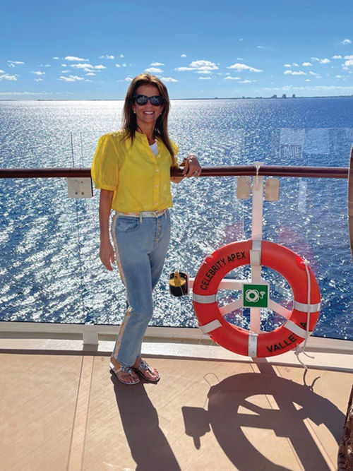 Helen Papa, owner of TBH Travel in Dix Hills, N.Y., on the Celebrity Apex in November. Helen Papa, owner of TBH Travel in Dix Hills, N.Y., on the Celebrity Apex in November.