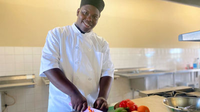 Hughon David begins his culinary journey at the Antigua Barbuda Hospitality Training Institute.