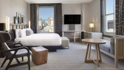 An executive suite at the Clift Royal Sonesta, which recently underwent a multimillion-dollar renovation.
