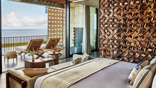 A guest room at the Etereo, Auberge Resorts Collection. A guest room at the Etereo, Auberge Resorts Collection.