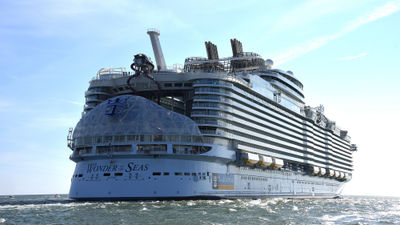 The Wonder of the Seas during its sea trials this past summer.