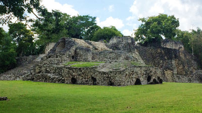 Southern Quintana Roo state is rich in archaeological sites. Pictured, Mayan ruins at Kohunlich.