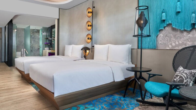 A deluxe twin room at the Renaissance Bali Nusa Dua Resort.