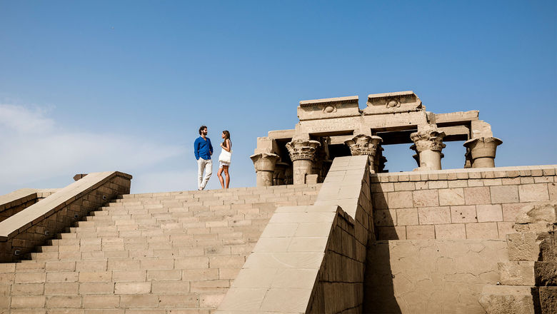 The temple of Kom Ombo in Egypt. Bucket-list destinations continue to generate interest despite omicron’s emergence.