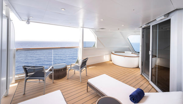 The owner's suite on the MSC Seashore has its own balcony.