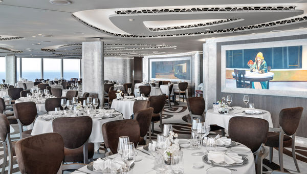 The four-level area at the front of the MSC Seashore features its own pool deck and restaurant.