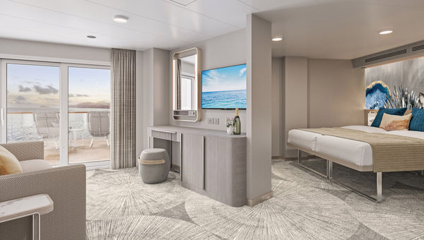 A rendering of the Norwegian Viva's penthouse suite.