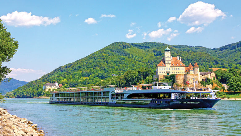 The Avalon Expression sails the Danube in Austria. Avalon president Pamela Hoffee said that in June, fewer than 0.5% of guests tested positive for Covid.