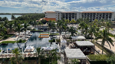 The main pool at the Unico 2087 Hotel Riviera Maya is where the majority of the resort activity happens.