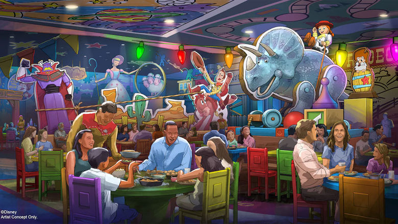 The Roundup Rodeo BBQ will open this year, becoming Toy Story Land’s first table-service restaurant.