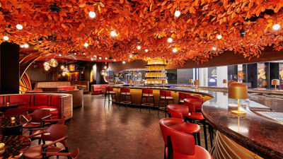 A representation of an “ancient banyan tree” is the centerpiece of SushiSamba’s Tree Bar & Lounge in Las Vegas.