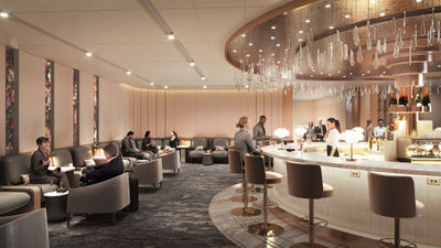 The most exclusive lounge in the American Airlines/British Airways JFK Terminal will have a champagne bar.