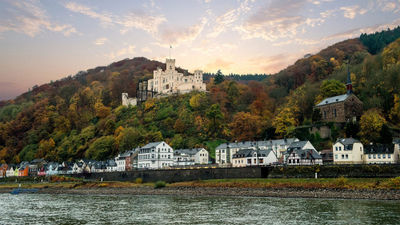 Guests on Adventures by Disney's Rhine River cruises will sail by or visit historical castles like this one, the Stolzenfels Castle near Koblenz, Germany.