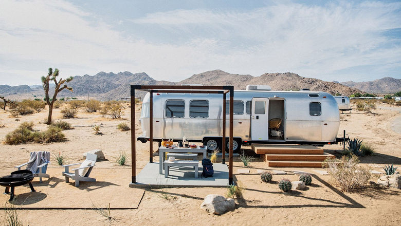 All AutoCamp accommodations are equipped with heating and air conditioning and include an outdoor fire pit with a grill.