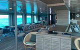 The indoor bar and lounge on La Pinta.