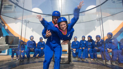 Passenger spending is up in all areas aboard Royal Caribbean ships. Pictured, the RipCord by iFly skydiving simulator.