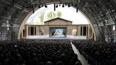 The stage for the Oberammergau Passion Play, which is returning  in 2022.