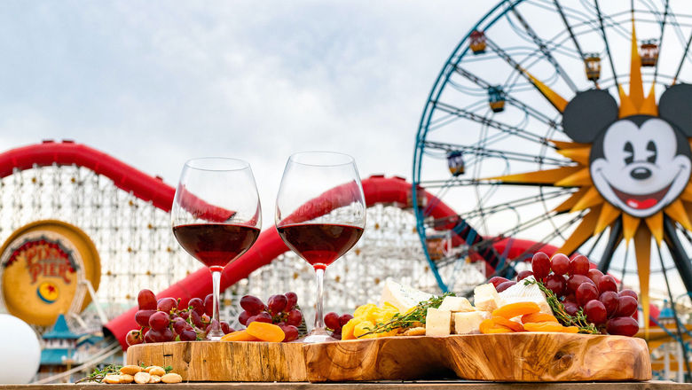 The Disney California Adventure Food & Wine Festival highlights California cuisine with food and beverages available for purchase.