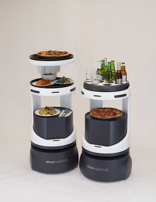 "Betty Bot" helps bus tables and delivers food and drinks at the Marriott Fort Lauderdale Airport’s restaurant.