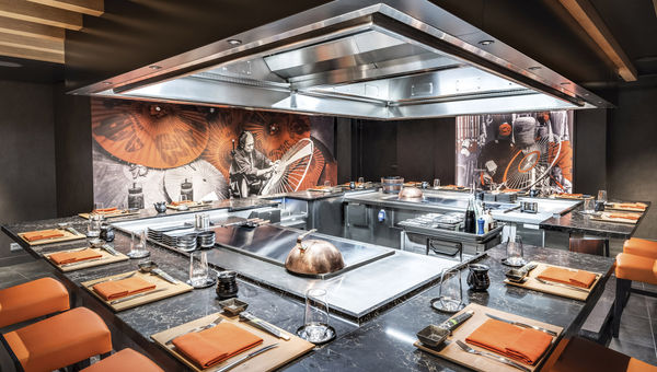 With eight grills, Kaito Teppanyaki is the largest teppanyaki restaurant in the MSC fleet. The chefs there put on a show that was a hit with the kids. With eight grills, Kaito Teppanyaki is the largest teppanyaki restaurant in the MSC fleet. The chefs there put on a show that was a hit with the kids.