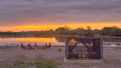 Guests at the Usangu Expedition Camp can enjoy sleeping under the African night sky in Star Cubes.