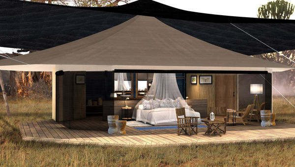 A rendering of one of the tents at the Usangu Expedition Camp, set to open in June.
