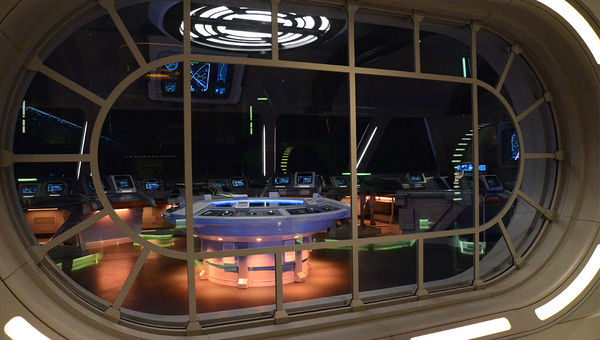 The Halcyon’s bridge, as seen from the atrium.