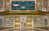 Overlooking the atrium is a piece of art dubbed "The Unified Galaxy," which was a gift to the ship from Leia Organa.