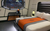 Instead of windows, each cabin is outfitted with a "viewport" that shows space beyond the ship.