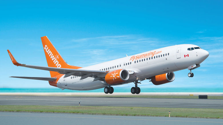 Sunwing Airlines primarily flies within Canada or between Canada and warm destinations in the Caribbean and Mexico.